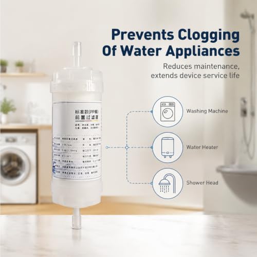2-Pack PP Sediment Water Filter Cartridge, Universal Pre-Filter for Whole House, Shower, Washing Machine, Toilet & Under-Sink Systems(0.79x5.37IN) - Image 4