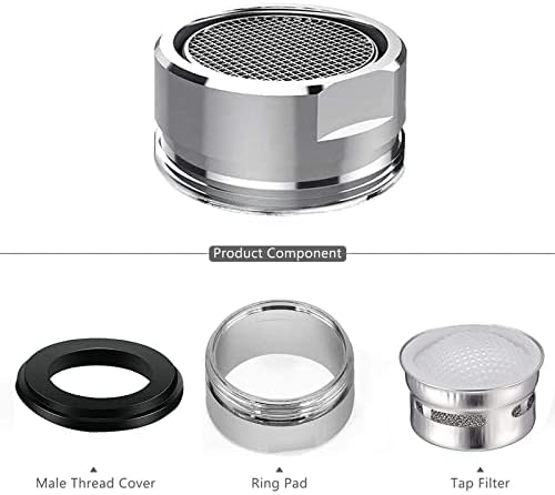 4Pcs Faucet Aerator 4 Pack Kitchen Sink Aerator Replacement Parts With Brass Housing 15/16 Inch Male Thread Aeratorwith gasket for kitchen and bathroom - Image 4