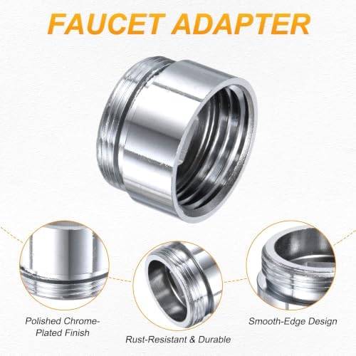 M METERXITY 1-Pack Faucet Adapter, G1/2 Female to M22 Male, for Bathroom - Image 2