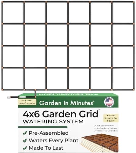 Garden Grid 4x6 | Irrigation System for Raised Garden Bed | Prebuilt, Easy by GardenInMinutes