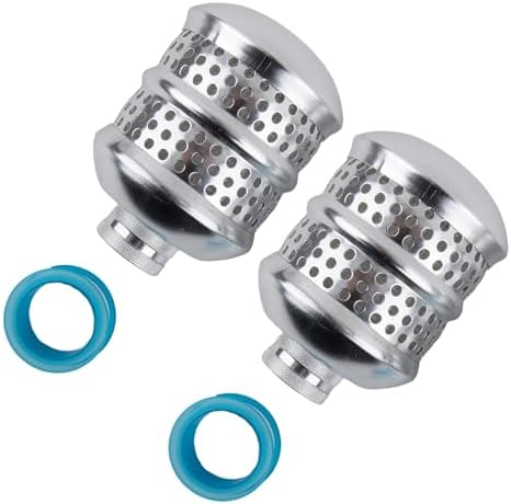 Gentle Aluminum Air Bubble Filter Balls with Raw Tape for Garden Hose Irrigation, Wide Spray Pattern for Delicate Plants, Lawns and Outdoor Spaces, Silver, 4 Pieces by Unknown