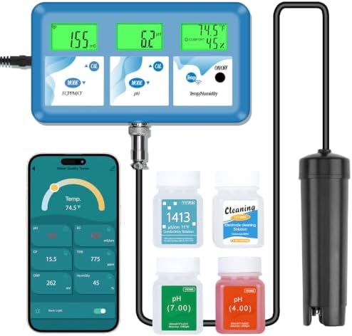 YINMIK pH EC Monitor for Water Hydroponics,WiFi pH ppm Tester for Nutrients by YINMIKWaterTester