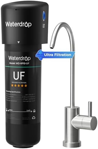 Waterdrop 10UB-UF 0.01 μm Ultra Filtration Under Sink Water Filter System by Waterdrop