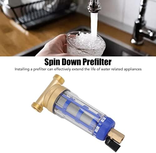 Whole House Spin Down Sediment Water Filter Refined Copper Head Spin Down Sediment Prefilter for Home Water Supply System with Stainless Steel Mesh and High Accuracy Filtration - Image 3