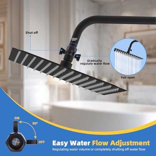 Hibbent All Metal 1 Pack Shower Head Flow Control Valve, G1/2 Brass Shut-off Valve with Handle Lever, Shut OFF Water Flow Control Regulator for Handheld Shower, or Bidet Sprayer, Oil-Rubbed Bronze - Image 4