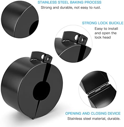 Water Spigot Lock with Combination Padlock, Outdoor Faucet Lock Cover, Fits 1-1/2 to 3-1/2 Inch Valve Handles to Prevent Water Theft for Outdoor, Garden, and Commercial Use (Black) - Image 4