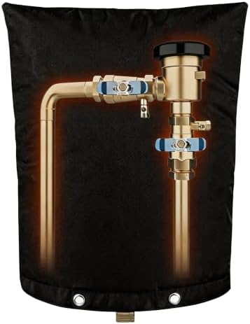 Backflow Preventer Insulation Cover (5F), 18"X34", 5 Layers, Outdoor, Black by Actgan