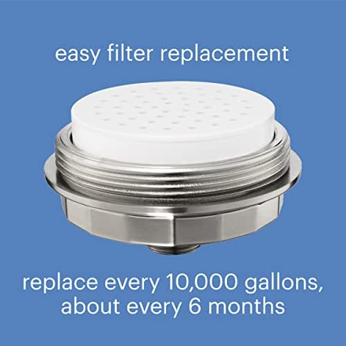 Brondell Shower Filter VivaSpring, Compact Brushed Nickel – High Output, 100% High-Purity KDF Filtration, With FF-30 Filter Cartridge, Filtered Shower Water for Healthier Skin & Hair - Image 4