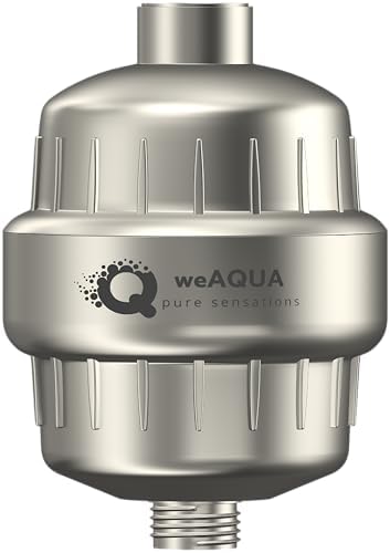 weAQUA Heavy Duty Shower Filter for Hard Water, Chlorine, Heavy Metals by weAQUA