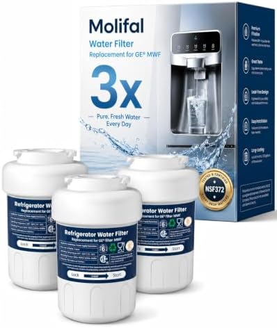 Water Filter Replacement for GE MWF Water Filter, 3 Pack by Unknown