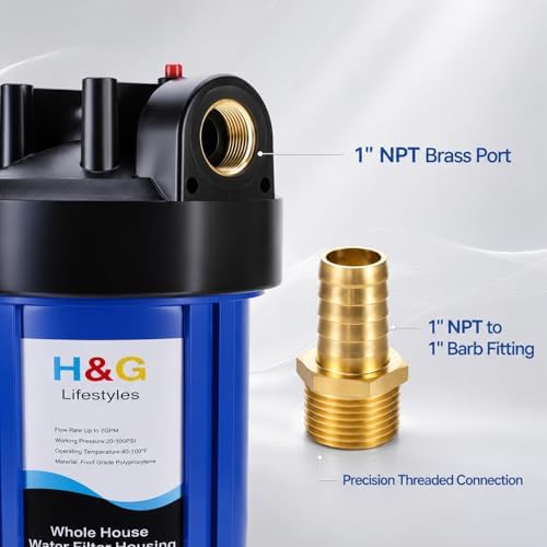 H&G Lifestyles Water Filter Housing 10 Inch, Water Filter Canister 10 x 4.5 - Image 3