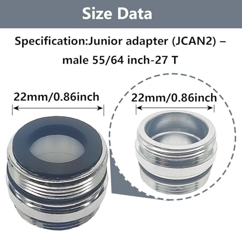 2Pcs Brass Faucet Adapter Kit,Connect Garden Hose,Standard Hose via Diverter,Male & Female Faucet Adapter for Sink Faucets- (Chrome Finished :JCAN2) - Image 2