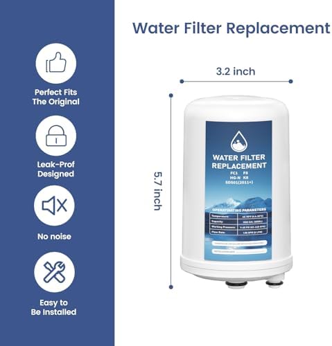 FC1 HG-N F8 Water Filter Replacement Cartridge Compatible with Enagic Leveluk K8, SD501 (2011+), JRIV 8-Plate Ionizer Machines Alkaline Water System, Pack of 2 - Image 4