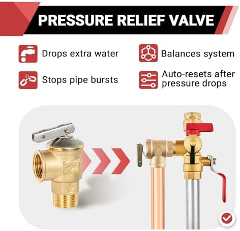 1Pcs EFIELD 3/4"FIP IPS Tankless Water Heater Service Valve Kit(TOOL028) - Image 2