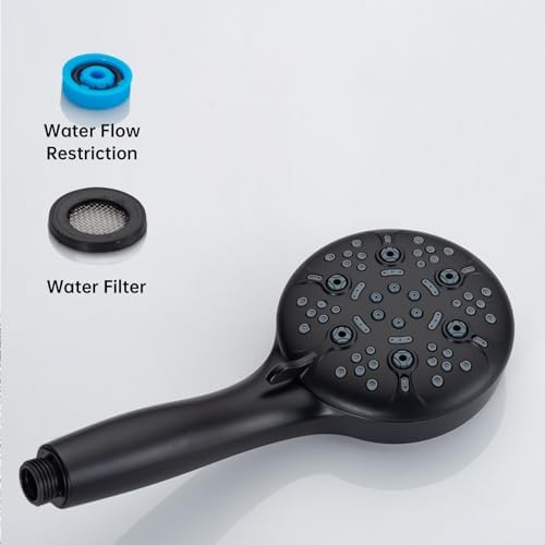 Joyrain Pressure-Boost Shower Head with 8 Settings & Spray Gun, 2-in-1 for High-Pressure Showering and Effortless Tub/Tile/Floor Cleaning, Meets US Standards (Matte Black) - Image 7