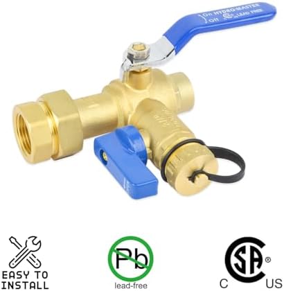 HYDRO MASTER Tankless Water Heater Valve Kit, Lead-Free Brass, NPT Thread x Sweat Connection - Image 3