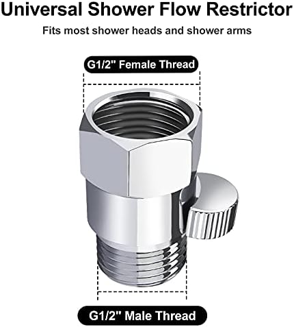 MAYYAYA Brass Shower Head Flow Control Valve, NTP1/2 Metal Shut-off Valve - Image 7