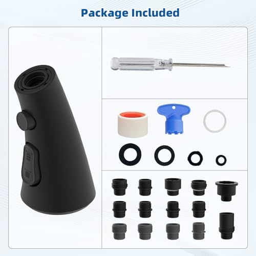 Hibbent cUPC Certified Curved Pull Down Kitchen Faucet Head Replacement - Image 4