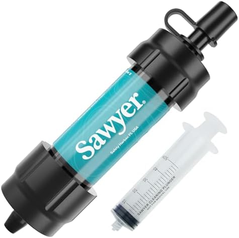 Sawyer Products SP340 Mini Water Filtration System, Filter and Cleaning Plunger only, Single, Teal by SawyerProducts