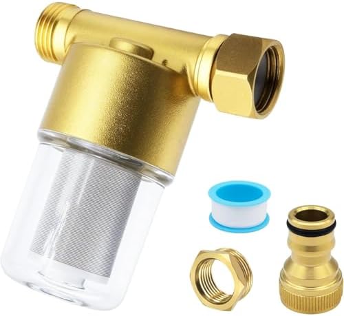Brass Inline Sediment Filter for Washing Machines & Heaters Plus by Unknown