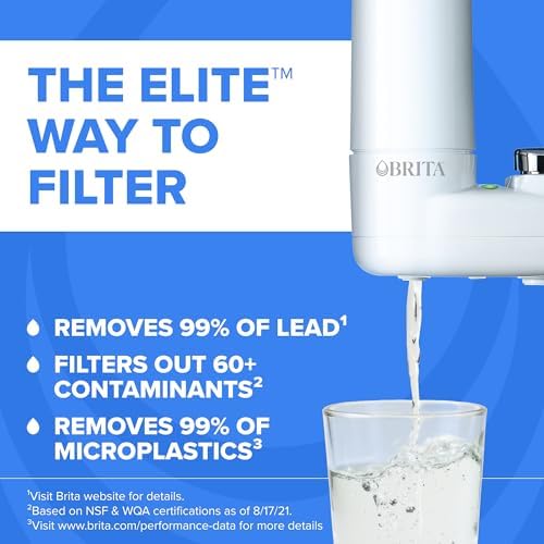 Brita Elite Advanced White Faucet Water Filter System, 1 Filter - Image 2
