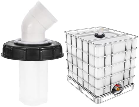 PATIKIL 45° IBC Lid Filter Cover 163mm Plastic Ton Barrel Cover Black White by PATIKIL