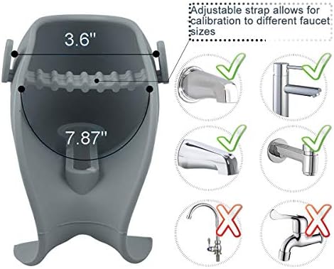 Bath Spout Cover for Bathtub,Baby Shower Protector Cover A Fun Way to Protects Baby from Bumping Head During Bathing Time Cute Soft Whale Design Making for Enjoyable Safe Baths (Grey) - Image 4