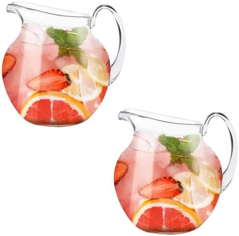Lily's Home Shatterproof Plastic Pitcher, the Large Capacity Makes it Excellent for Parties (2 Pack - 100 oz) by LilysHome