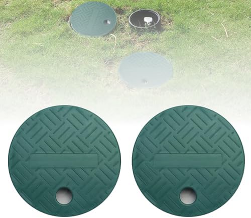 Sprinkler Valve Box Cover - Automatic Irrigation System Replacement Protective Cap for Outdoor Underground Watering, 6" OD, 2 Pcs (Round 6") by FCOUIID