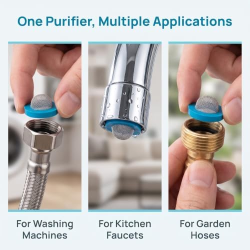 PAGOW 5 Pcs Hose Filter Washers, Stainless Steel Hose Screen Inlet Hose Coupling with Strainer, Fittings for 3/4'' Garden Hose Connector & 5/8" Washing Machine - Image 5
