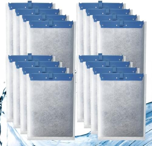 Pryitier 16 Pack Filter Cartridge Compatible with Whisper Filters 20i,40i/IQ20,30,45,60/PF20,30,40,60 and ReptoFilter, Large Aquarium Replacement Filter Cartridges for Fish Tank by Pryitier