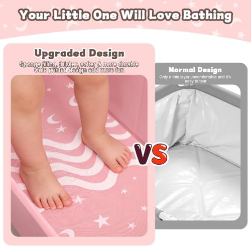 Collapsible Baby Bathtub with Toy Net, Portable Bathtub for Baby Shower - Image 4