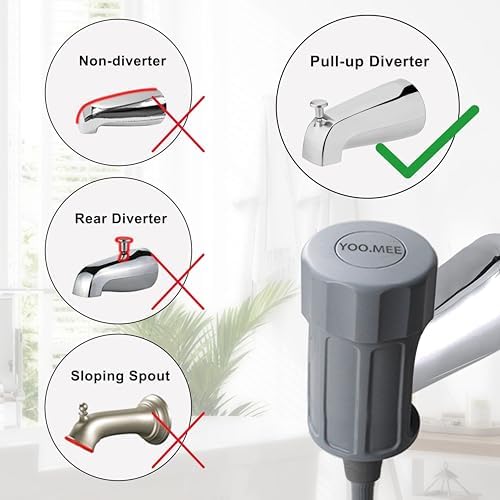 YOO.MEE Pets Shower Attachment, Quick Connect on Tub Spout w/Front Diverter - Image 2