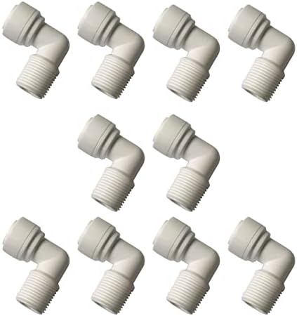 Malida Male Push To Connect Tube Fitting,water purifiers Quick Connector Drinks Dispense and water filtration system fittings (3/8 NPT Male x 3/8 OD Tube Elbow) by MALIDA