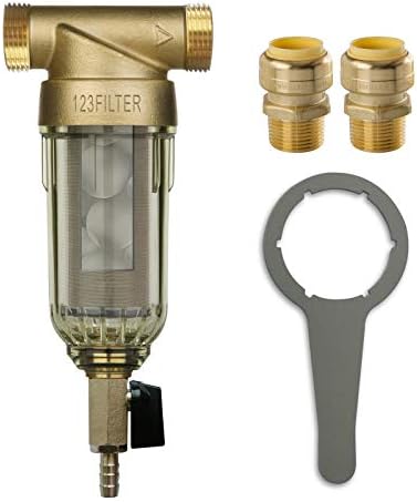 iSpring WSP-50SL Spin Down Sediment Filter, 2 Push-Fit Fittings, 50 Micron by iSpring