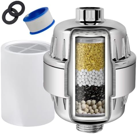 AquaHomeGroup Well Water Shower Filter, 5-Stage, KDF filtration by Aquahomegroup