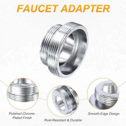 M METERXITY 2-Pack Faucet Adapter, M28 Male to M22 Male, for Kitchen - Image 2