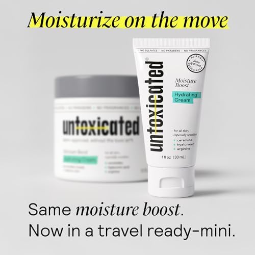 Untoxicated Sensitive Skin Moisturizer for Face & Body – Barrier Repair Cream with Ceramides & Hyaluronic Acid | Free from 99%+ of Common Skin Irritants – TSA-Approved 1oz Travel Size (3) - Image 4