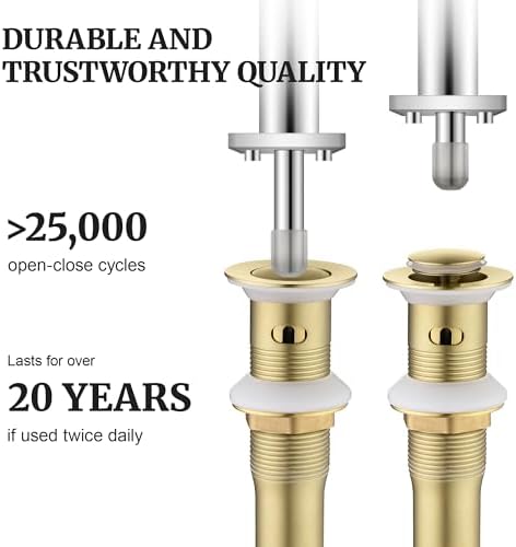 Ultimate Unicorn Bathroom Sink Stopper, with Overflow Hole, Brushed Gold - Image 5