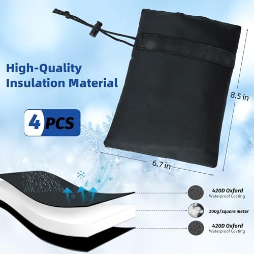 Outdoor Faucet Covers for Winter 4 Pack Reusable (Drawstring) - Image 2