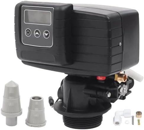 Whole House Water Softener Valve 48,000 Grains - High Performance Automatic Digital Metered Control Head,Reduces Hardness & Minerals - Improve Water Quality - for 1-2 bathrooms by Qrooviiy