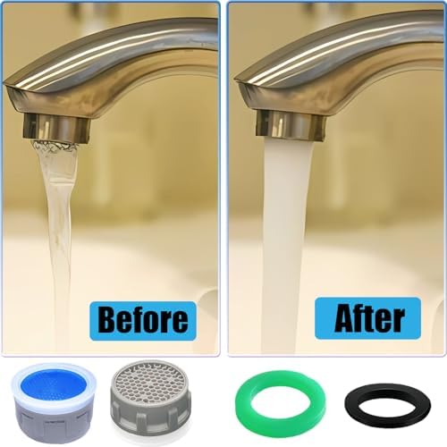 Faucet Aerator 2.2GPM Flow Restrictor Insert Faucet Aerator Replacement Part Used for Bathroom or Kitchen Sink Faucet Filter Suitable for Internal and External Thread Faucet Aerators (20 PCS) - Image 4