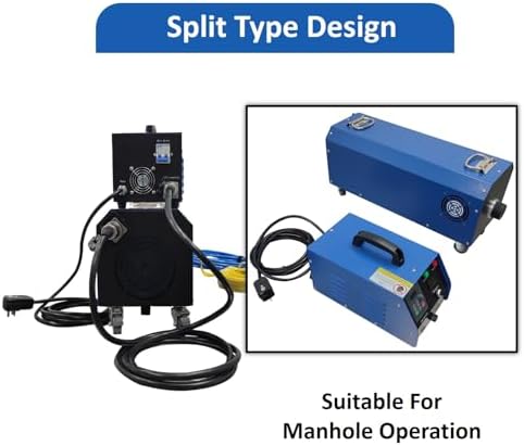 110V/220V Industrial Boiler Pipeline Cleaning Machine 1500W 0-1400 RPM Variable Speed for Condenser Evaporator Air Preheater Cleaning in Hotels Restaurants Schools - Image 6
