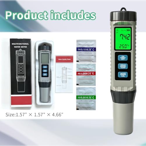 8-in-1 Water Quality Tester, Multiparameter Meter Pool & Aquarium - Image 7