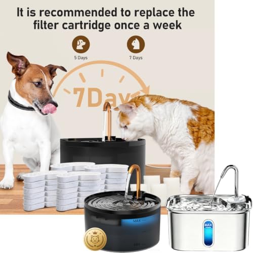 MISFANS Cat Fountain Filter Replacement, 12 Pack Filters and 12 Pack Sponges, for Item Model Number:S003,S005,Not Include Cat Fountain,Similar Filter Elements are Interchangeable - Image 4