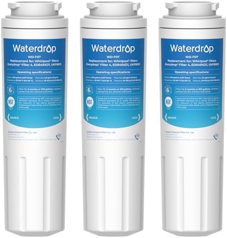 Waterdrop UKF8001 Water Filter Replacement for EveryDrop® Filter 4, 3 Pack by Waterdrop