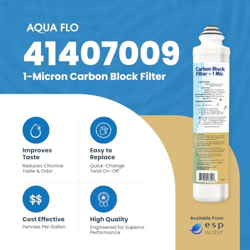 Aqua Flo Carbon Block Filter 1 Micron 41407009 Quick-Change Replacement - Image 2