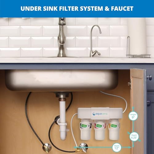 Aquasana Under Sink Water Filter System - Reduces PFAS, Lead, & Chlorine in Drinking Water - Under Counter Claryum Filtration for Kitchen - 3-Stage - Oil-Rubbed Bronze Faucet - AQ-5300.62 - Image 6