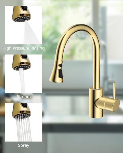 Hibbent NSF/ANSI/CAN 61 & 372 Certified Pull Down Kitchen Faucet Head - Image 2