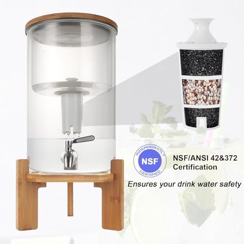 Glass Water Filter Pitcher,2.25 Gallon Water Filter Dispenser with Filter,BPA-Free,Reduces Chlorine and More,Softens the Water,Large Clearly Filtered Water Pitcher for Home,Office and Kitchen - Image 6